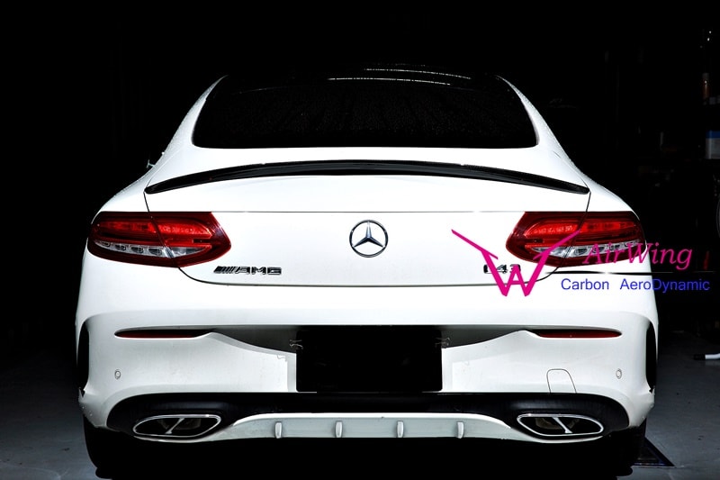 W205 Coupe – AMG style Carbon Trunk Spoiler 01